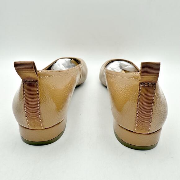 LifeStride Womens Cameo Heeled Flats US 7 Wide EU 37 Nude Tan Slip On NIB - Picture 9 of 12